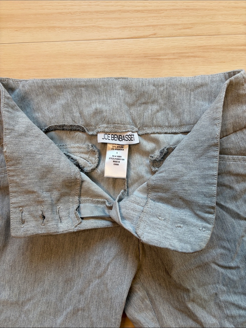 Joe Benbasset Gray Casual Dress Pants